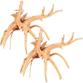 2Pcs Natural Dead-Wood Aquarium Decor Fish Tank Dead-Wood Ornament for Aquascaping Reptile Tank Decoration Unique Fish Tank Accessories Landscape Dead-Wood Craft