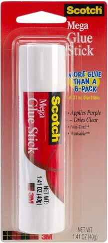 Scotch Mega Purple Glue Stick, 1.4 oz, Acid Free and Non-Toxic (6108-MEGA) in Saudi Arabia