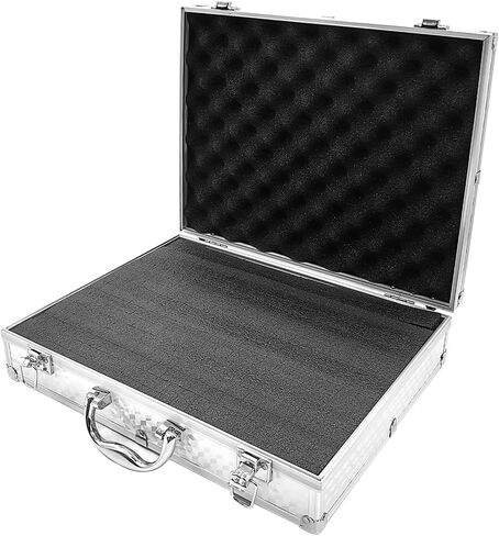 Pro Medium Size Audio Device Microphone Carrying Case, Customizable case with Pre-Diced Foam, Aluminum Alloy Sturdy Build, Ideal Compatible with Audio Device Wireless Mic System Storage cover in Saudi Arabia