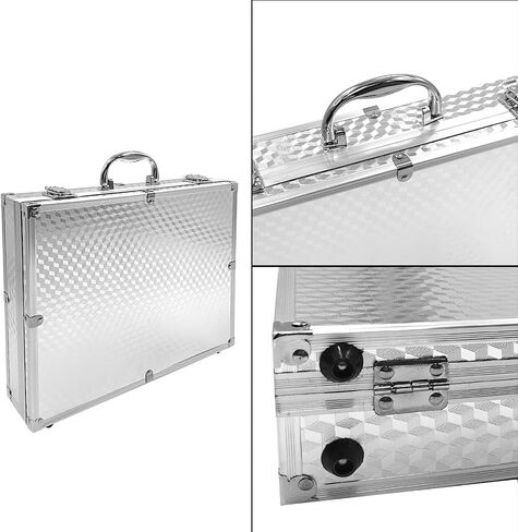 Pro Medium Size Audio Device Microphone Carrying Case, Customizable case with Pre-Diced Foam, Aluminum Alloy Sturdy Build, Ideal Compatible with Audio Device Wireless Mic System Storage cover in Saudi Arabia