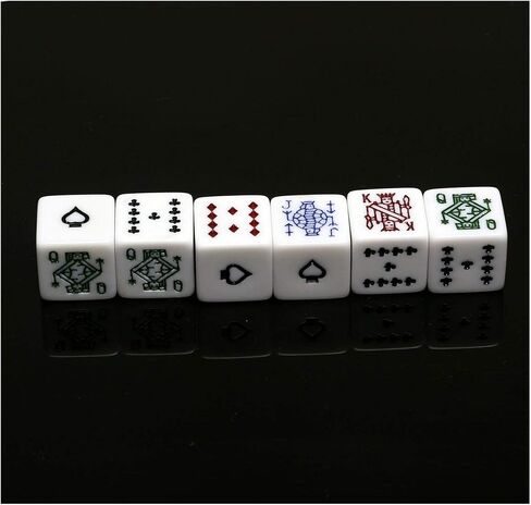 Dice Cup Set PU Leather and Felt-Lined, Quiet Shaking for Yahtzee Farkle Liars Dice Games, Includes Six 16mm Regular Dice in Saudi Arabia