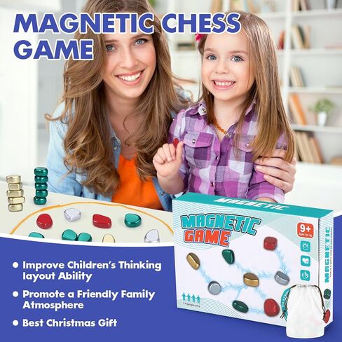Magnetic Chess Game with Stones,Magnetic Chess,Magnet Game with String,Magnet Chess Game,Puzzle Strategy Family Magnetism Game in Saudi Arabia