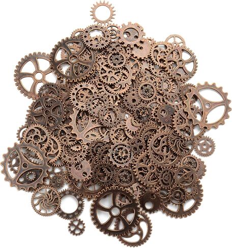 Aokbean 150 Gram متنوعين Steampunk التروس خمر ملون مختلط سحر المعادن المجوهر in Kuwait