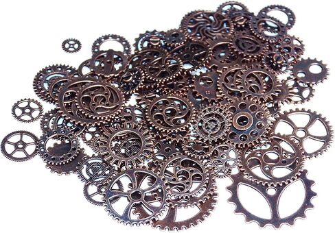 Aokbean 150 Gram متنوعين Steampunk التروس خمر ملون مختلط سحر المعادن المجوهر in Kuwait
