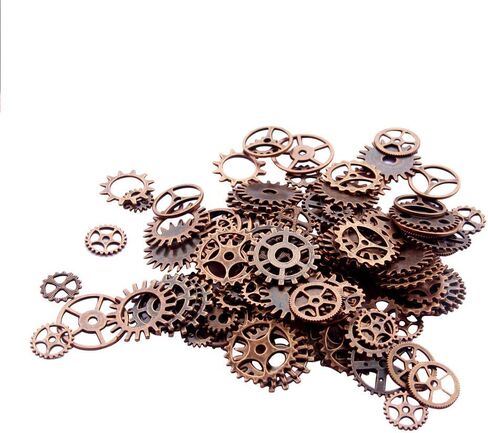 Aokbean 150 Gram متنوعين Steampunk التروس خمر ملون مختلط سحر المعادن المجوهر in Kuwait