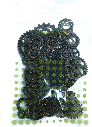 Aokbean 150 Gram متنوعين Steampunk التروس خمر ملون مختلط سحر المعادن المجوهر in Kuwait