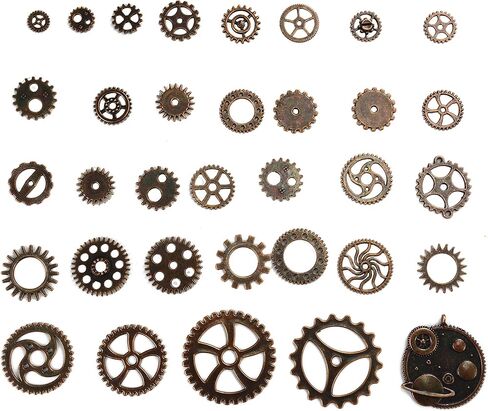 Aokbean 150 Gram متنوعين Steampunk التروس خمر ملون مختلط سحر المعادن المجوهر in Kuwait