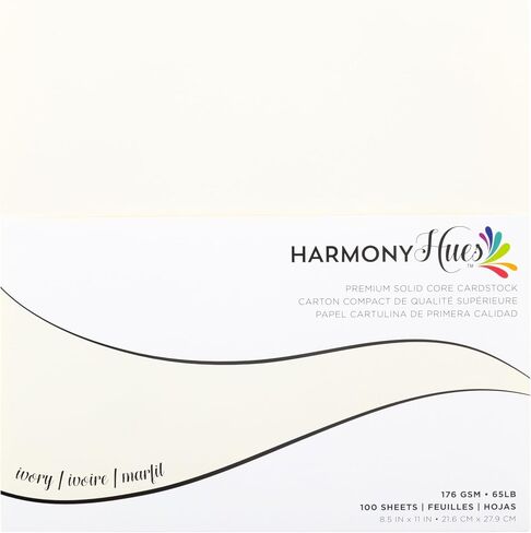 Cardstock 12 x 12 Paper Pack - 65lb Smooth Card Stock for Crafts, Cardmaking, Art Projects - 50 Square Scrapbook Sheets, 5 Assorted Colors - Double Sided with Solid Core, Primary in Kuwait