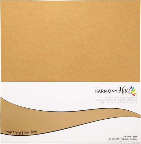 Cardstock 12 x 12 Paper Pack - 65lb Smooth Card Stock for Crafts, Cardmaking, Art Projects - 50 Square Scrapbook Sheets, 5 Assorted Colors - Double Sided with Solid Core, Primary in Kuwait