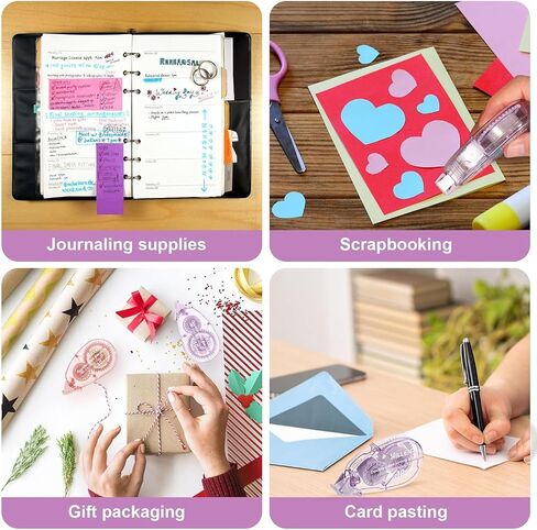 6 Pack Scrapbook Tape Glue Tape Runner 32Ft × 0.31In Adhesive Scrapbook Tape, Glue Tape for Scrapbooking Journaling Supplies Crafts Art Projects (8MM×196Ft) in Saudi Arabia