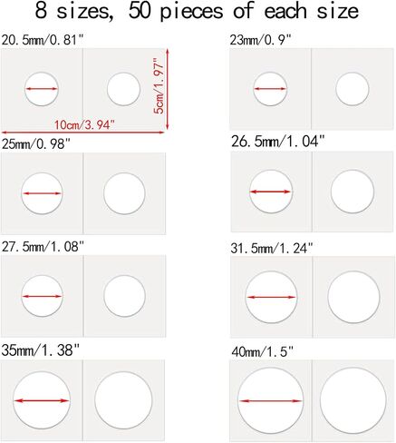 15 Sheets 300 Pockets Coin Pocket Pages for 2" x 2" Cardboard Coin Flips, Standard 9-Hole for Coins Coin Binder Collection Supplies Pages in Saudi Arabia