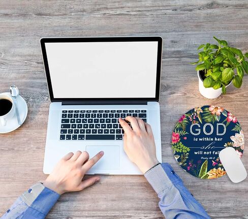 وسادة الفأر المستدير والأوراق الخضراء ونمط السرخس مخصص مخصص للماوس المخصصة ، والموسى القابلة للغسل مع قاعدة مطاطية غير قابلة للانزلاق ، 7.9 × 7.9 × 0.12 بوصة in Saudi Arabia