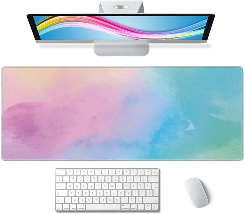 Marble Desk Pad White Gold Large Mouse Pad Gaming Mousepad Extended XL Keyboard Pad 31.5 x 11.8 in Laptop Computer Mouse Keyboard Mat for Office Desk Decor in Saudi Arabia
