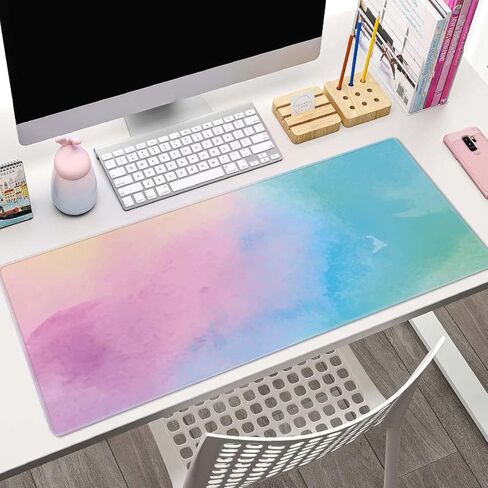 Marble Desk Pad White Gold Large Mouse Pad Gaming Mousepad Extended XL Keyboard Pad 31.5 x 11.8 in Laptop Computer Mouse Keyboard Mat for Office Desk Decor in Saudi Arabia