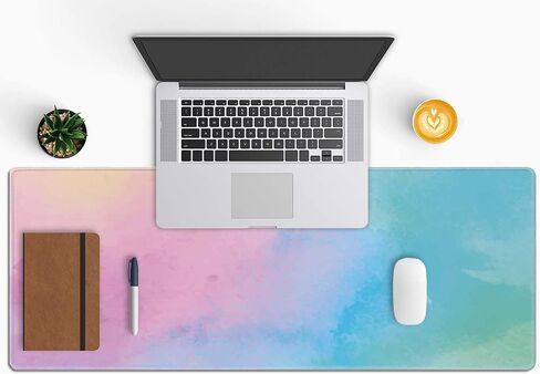 Marble Desk Pad White Gold Large Mouse Pad Gaming Mousepad Extended XL Keyboard Pad 31.5 x 11.8 in Laptop Computer Mouse Keyboard Mat for Office Desk Decor in Saudi Arabia