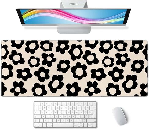 Marble Desk Pad White Gold Large Mouse Pad Gaming Mousepad Extended XL Keyboard Pad 31.5 x 11.8 in Laptop Computer Mouse Keyboard Mat for Office Desk Decor in Saudi Arabia