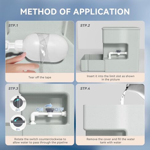 Automatic Pet Water Dispenser 8L Gravity Waterer Ultra Quite Moss-Free Avoid Dirty Water Backflow for Dogs Cats Easy Top Fill Water Feeder Pets Water Bowls 2.11 Gallon (Tank and Bowl) (Grey, 2.11Gal) in Saudi Arabia