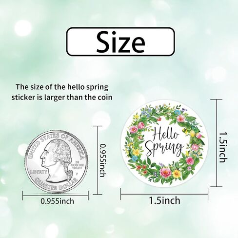 Heyfibro 500 PCS 1.5 Inch Spring Thank You Stickers Roll for Adults, Gift Packing, Cards, Candy Bags, Envelopes, Party Supplies(Spring Wildflowers) in Kuwait