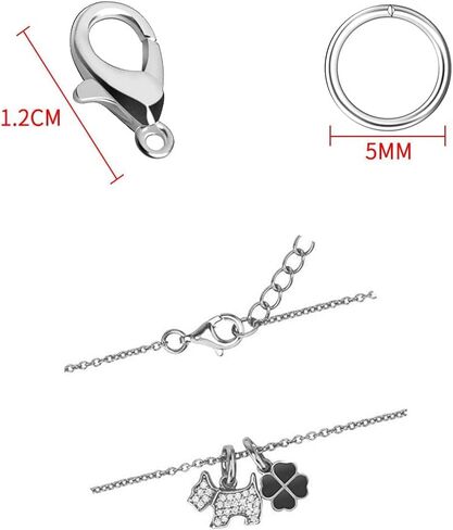300 PCS Classster Clasps ومجموعة حلقات القفزة المفتوحة ، مشابك مجوهرات جراد البحر مخلب لمجوهرات صنع النتائج والأساور تخزين المواد عيد الميلاد (الذهب ، الفضة) in Kuwait