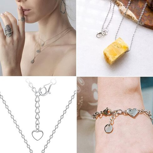 300 PCS Classster Clasps ومجموعة حلقات القفزة المفتوحة ، مشابك مجوهرات جراد البحر مخلب لمجوهرات صنع النتائج والأساور تخزين المواد عيد الميلاد (الذهب ، الفضة) in Kuwait
