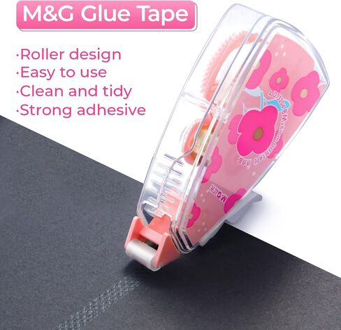 M&G 6 Pack Double Sided Glue Tape Roller, 48M/157 FT Scrapbook Tape Supplies, Glue Tape Double-Sided Adhesive Tape Runner for Scrapbooking School Office Home Journaling Supplies in Kuwait