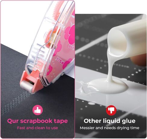 M&G 6 Pack Double Sided Glue Tape Roller, 48M/157 FT Scrapbook Tape Supplies, Glue Tape Double-Sided Adhesive Tape Runner for Scrapbooking School Office Home Journaling Supplies in Kuwait