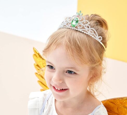 Lovelyshop Yellow Diamond Rhinestone Tiara Princess Belle Crown in Saudi Arabia