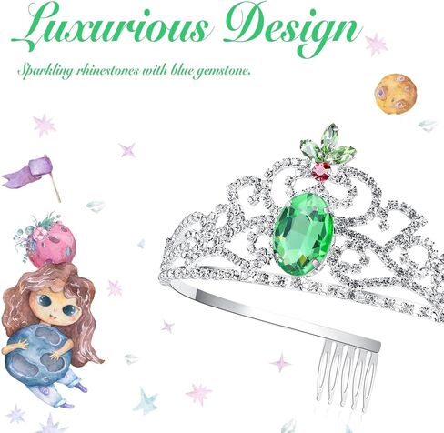Lovelyshop Yellow Diamond Rhinestone Tiara Princess Belle Crown in Saudi Arabia
