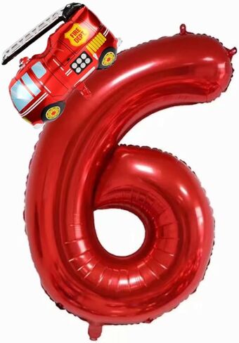 البالونات زخارف الحفلات رجال الإطفاء ، بالونات شاحنة إطفاء رقم 3 حمراء ， شاحنة إطفاء 3rd حفلة عيد ميلاد البالونات ， شاحنة إطفاء كبيرة بالون هيليوم (شاحنة إطفاء حمراء 3) ، 40 بوصة in Kuwait