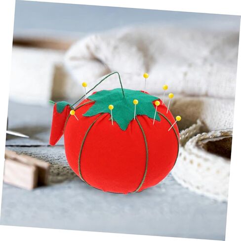 IWOWHERO 12pcs Tomato Pin Tomatoes Household Cushion Sewing Tool Compact Cushion Sewing Supply Pin Pin Cushions for Sewing Cute Pin Rest Sewing Kit Round Fabric in Kuwait