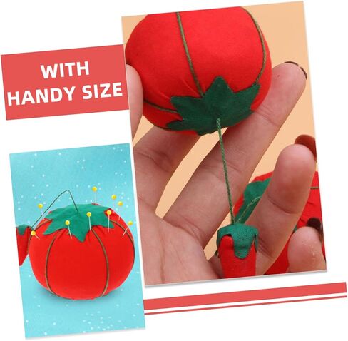 IWOWHERO 12pcs Tomato Pin Tomatoes Household Cushion Sewing Tool Compact Cushion Sewing Supply Pin Pin Cushions for Sewing Cute Pin Rest Sewing Kit Round Fabric in Kuwait