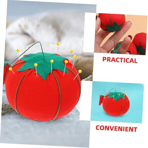 IWOWHERO 12pcs Tomato Pin Tomatoes Household Cushion Sewing Tool Compact Cushion Sewing Supply Pin Pin Cushions for Sewing Cute Pin Rest Sewing Kit Round Fabric in Kuwait