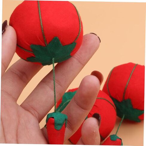 IWOWHERO 12pcs Tomato Pin Tomatoes Household Cushion Sewing Tool Compact Cushion Sewing Supply Pin Pin Cushions for Sewing Cute Pin Rest Sewing Kit Round Fabric in Kuwait