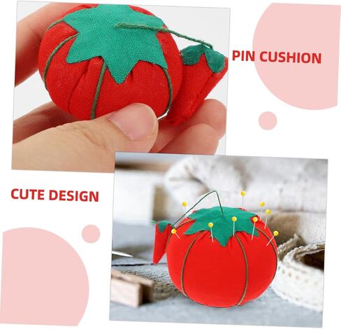 IWOWHERO 12pcs Tomato Pin Tomatoes Household Cushion Sewing Tool Compact Cushion Sewing Supply Pin Pin Cushions for Sewing Cute Pin Rest Sewing Kit Round Fabric in Kuwait