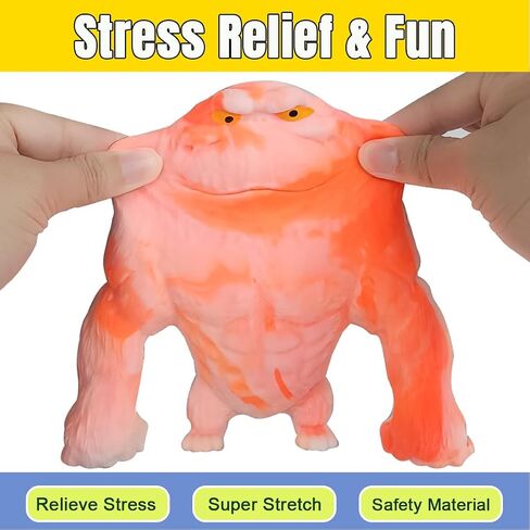 YHan Stretchy Monkey Toy Trending Squishies Fidget Toy Stuffed Monkey, Stretchy Glue-Sand Filled Rubber Gorilla Squishy Toys for Kids and Adults in Kuwait