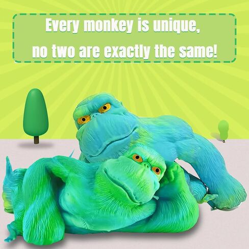 YHan Stretchy Monkey Toy Trending Squishies Fidget Toy Stuffed Monkey, Stretchy Glue-Sand Filled Rubber Gorilla Squishy Toys for Kids and Adults in Kuwait