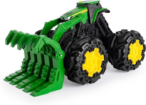 John Deere Monster Treads Rev Up Tractor Toy Tractor Toys - Monster Truck Style Tires and Sounds - 10 Inch - Ages 3 Years and Up Green in Saudi Arabia