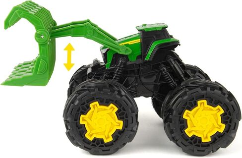 John Deere Monster Treads Rev Up Tractor Toy Tractor Toys - Monster Truck Style Tires and Sounds - 10 Inch - Ages 3 Years and Up Green in Saudi Arabia