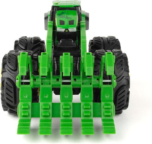 John Deere Monster Treads Rev Up Tractor Toy Tractor Toys - Monster Truck Style Tires and Sounds - 10 Inch - Ages 3 Years and Up Green in Saudi Arabia