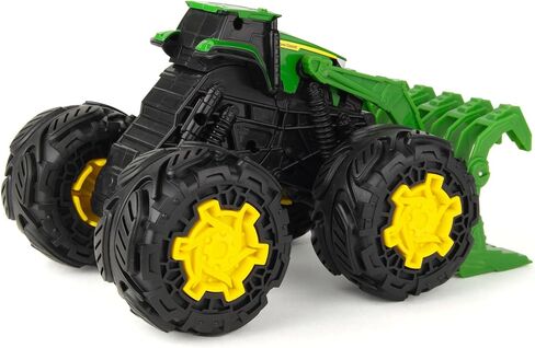 John Deere Monster Treads Rev Up Tractor Toy Tractor Toys - Monster Truck Style Tires and Sounds - 10 Inch - Ages 3 Years and Up Green in Saudi Arabia
