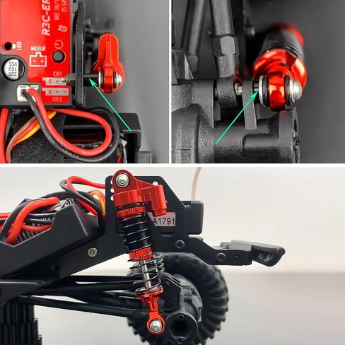 53 مم صدمات صدمة أمامية وخلفية أجزاء امتصاص الصدمات في Redcat 1/18 Ascent-18 Rock Crawler Car (#A أسود) in Kuwait