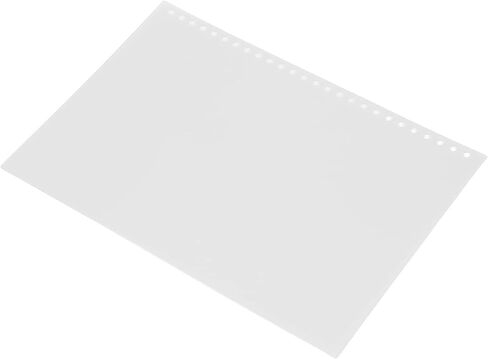 Hole Paper Cover, 50pcs B5 26-Hole Loose Leaf Binding Cover PP Plastic Sheet Protector for Document (White) in Kuwait
