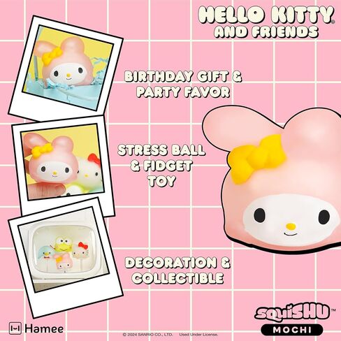 Hamee SquiSHU Sanrio Hello Kitty and Friends Squishy Toy - [Pull Stretchy Dough Fidget Sensory Toy] [Soft Squeeze Ball] Relaxing Fun Gift for Kids, Adults - My Melody in Saudi Arabia