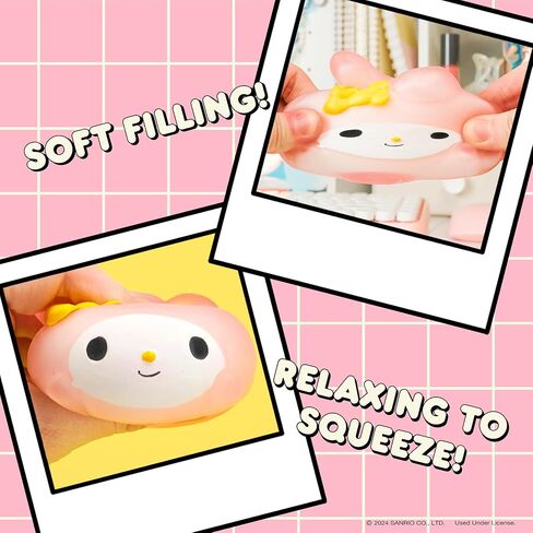 Hamee SquiSHU Sanrio Hello Kitty and Friends Squishy Toy - [Pull Stretchy Dough Fidget Sensory Toy] [Soft Squeeze Ball] Relaxing Fun Gift for Kids, Adults - My Melody in Saudi Arabia