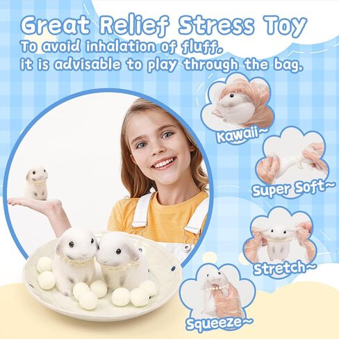 Dog Squishies Toy,2pcs Brown Teddy Dog Squeeze Animal Toys,Simulation Dog Stress Relief Toy Furry Squish Novelty Toy with PVC Packaging Gift for Kids Adults in Saudi Arabia