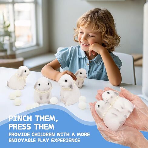 Dog Squishies Toy,2pcs Brown Teddy Dog Squeeze Animal Toys,Simulation Dog Stress Relief Toy Furry Squish Novelty Toy with PVC Packaging Gift for Kids Adults in Saudi Arabia