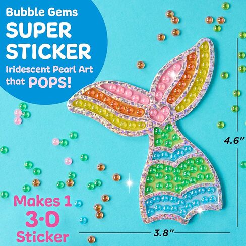 Creativity for Kids Bubble Gem Super Sticker: Rainbow, Diamond Art Kits for Kids, Small Gifts and Stocking Stuffers for Girls, Window Art Craft Kits for Girls and Boys Ages 6-8+ in Saudi Arabia