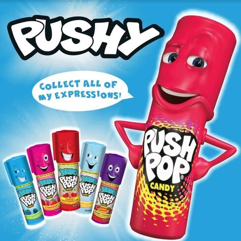 Push Pop Candy Lollipops - Individually Wrapped Variety Candy Party Pack - 10 Count Lollipops in Assorted Fruity Flavors - Fun Candy for Gifts, Celebrations, Party Favors, Gift Baskets, & Birthdays in Saudi Arabia
