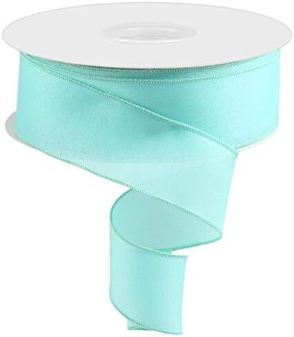 Solid Canvas Wired Edge Ribbon (White, 1.5 Inch x 50 Yards) in Saudi Arabia
