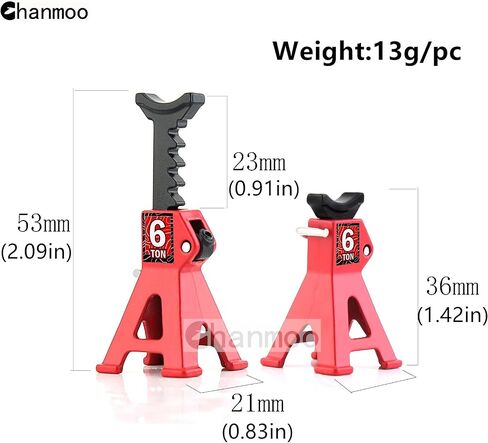 1/24 RC Toy Jack تقف 1/18 محاكاة 6 طن من الرافعات المصغرة القابلة للتعديل للمعادن قف لل 1:18 1:24 Scale Crawler Car Axial SCX24 Kyosho Tamiya HSP FCX24 TRX4M SCX24 AX24 FORD BRONCO (Black ، 4 PCS) in Kuwait